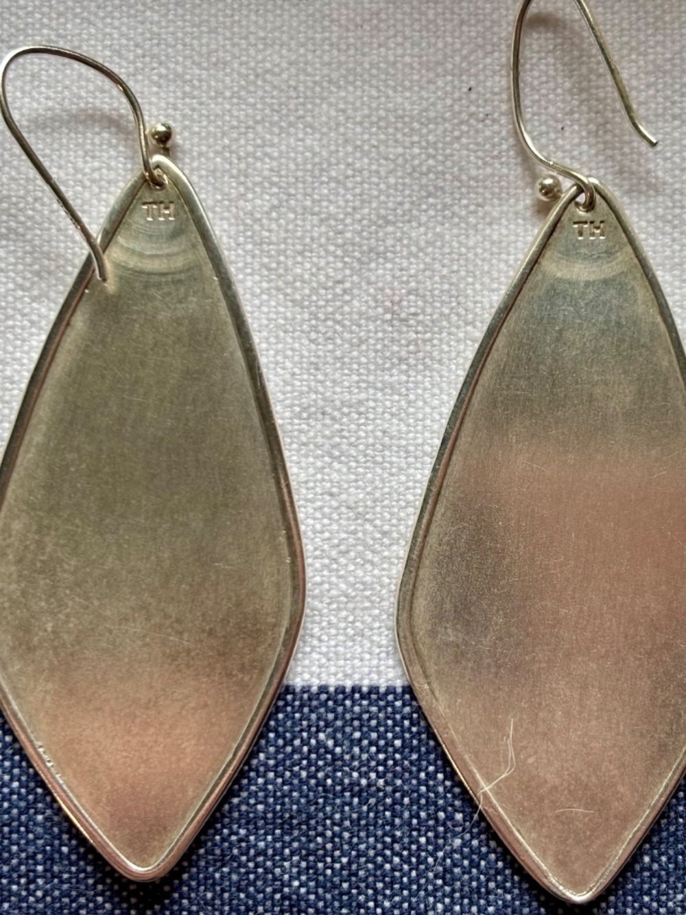 SILPADA W3276 "Etched Effects Sterling Silver Earrings"  2 3/4 inches long. - Picture 3 of 5